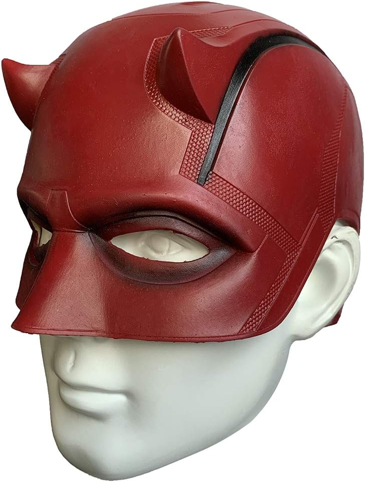 DD Matt Mask Helmet Latex Cosplay Masquerade Party Halloween Costume Props Red