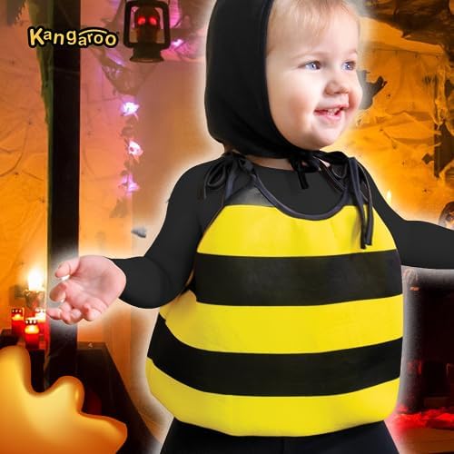 Kangaroo Bumble Bee Costume for Adults & Kids, Halloween Honey Bee Costume for Women