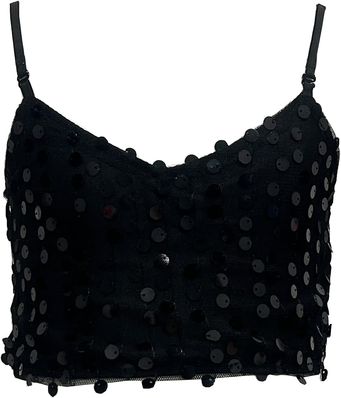 Girls Sequins V Neck Dance Tops Straps Jazz Latin Hip Hop Modern Dance Bra Vest Shirt Stage Performance Costume