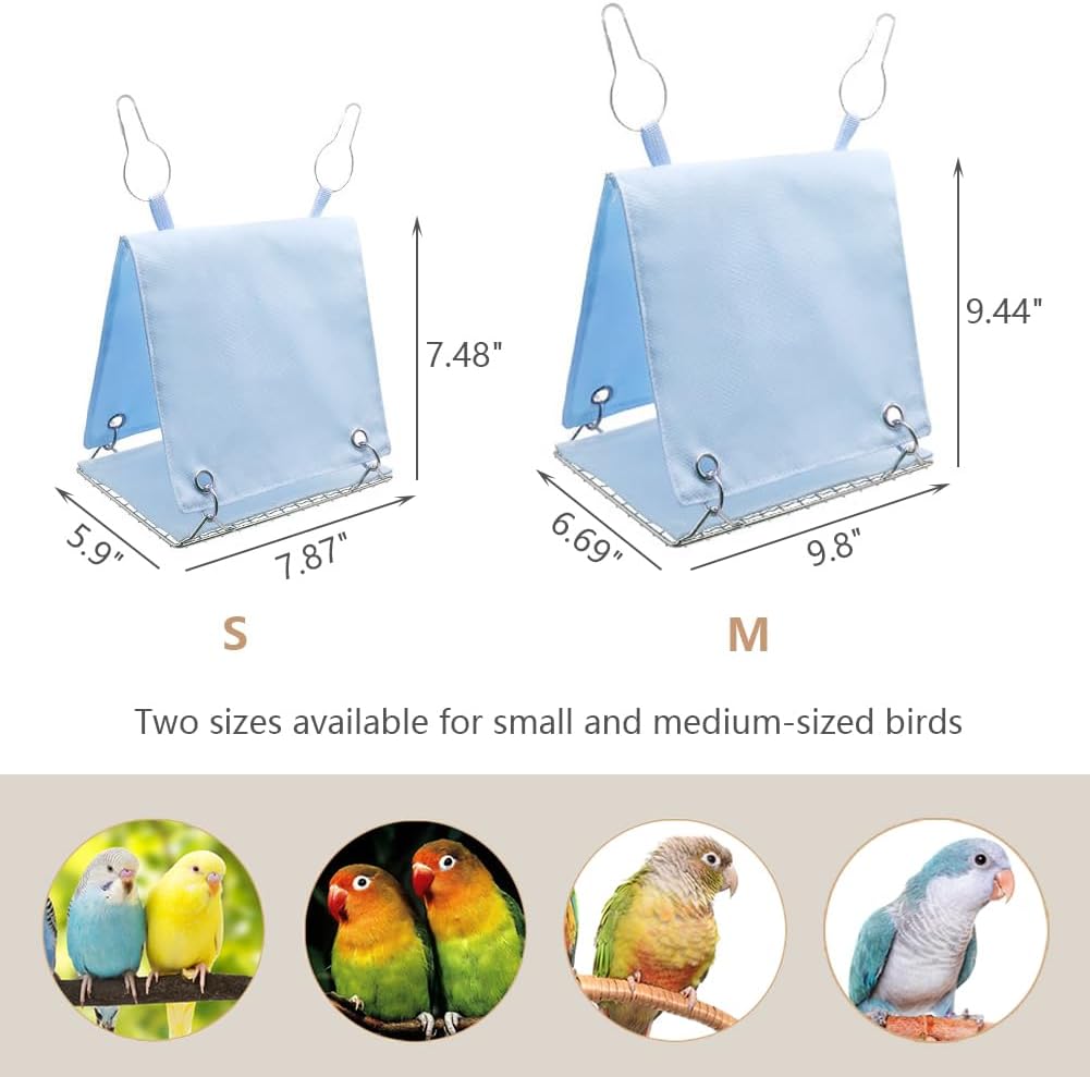 Bird Nest House Bird Bed Hanging Hammock Tent Waterproof Hideaway Cave Snuggle Hut for Parrot Parakeet Cockatiel Conure Budgie Lovebird Medium