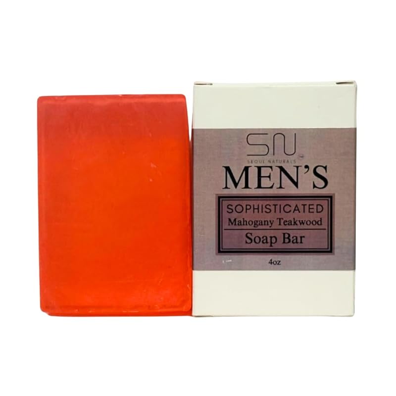 Seoul Naturals Men's Timeless Oakmoss & Bergamot Soap Bar, k beauty, 4 oz