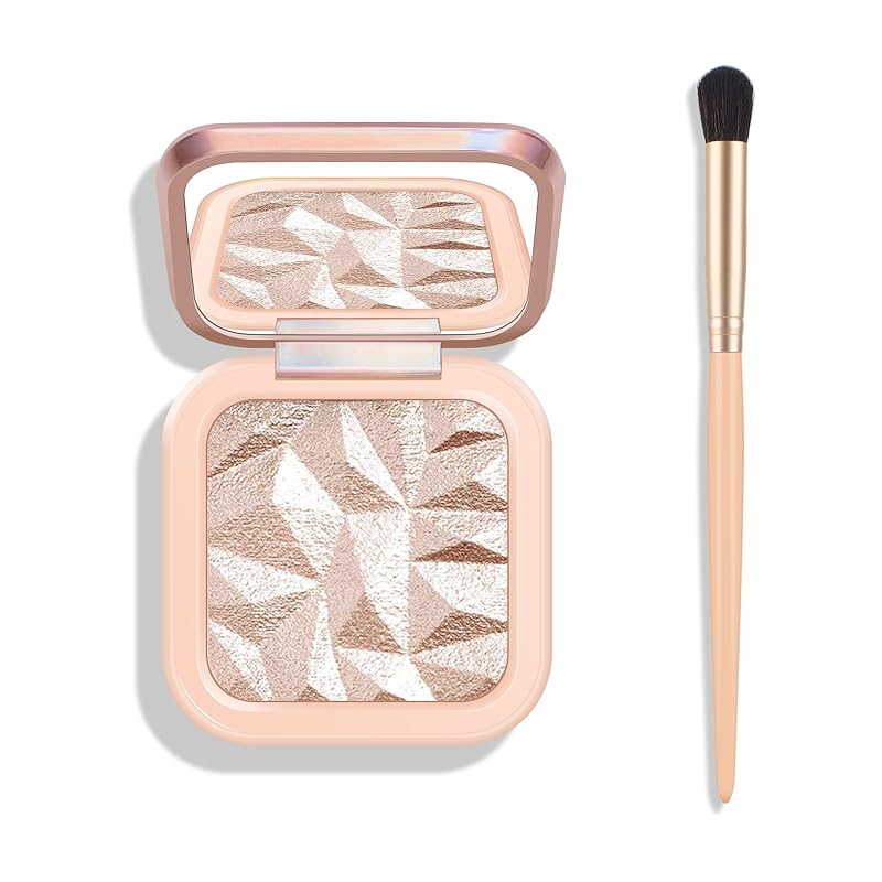 KYDA Face Sculpting Contour Palette, Natural Shimmer Smooth Contour Pressed Powder, Ultra-fine Lightweight, Easy to Blend, Multiuse Baked Contour Makeup-BRONZER