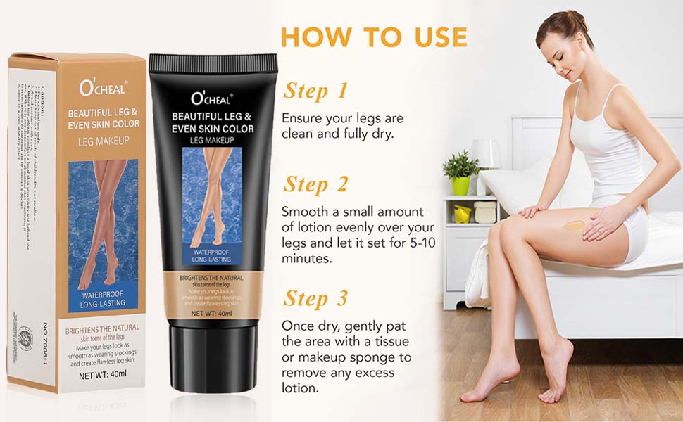 Dulele Leg and Body Makeup Foundation, Waterproof Leg & Body Tattoo Scar Cover up, Body Coverage Tattoo Concealer, No Transfer, Covers Varicose Veins for All Skin Tones (Bronze, M)