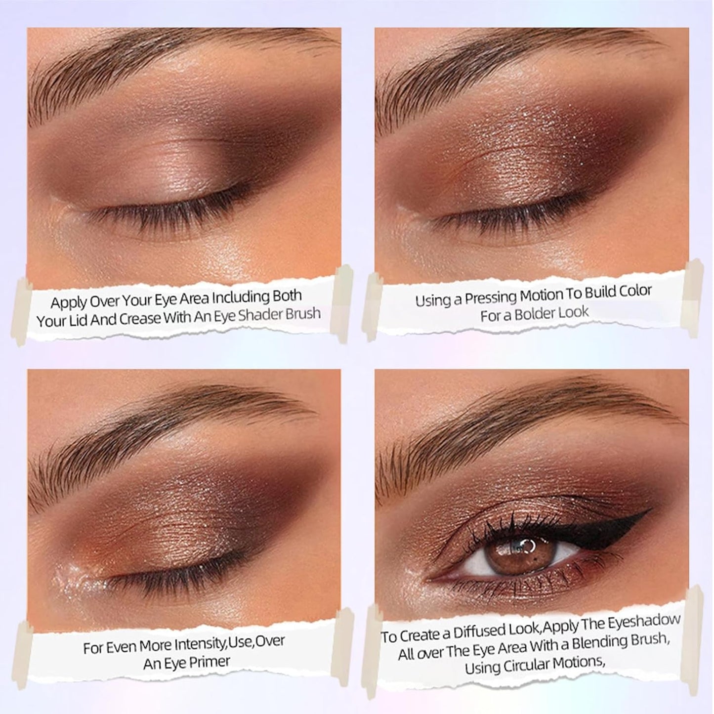 Erinde 8 Colors Cream Eyeshadow Contour Palette Makeup, Nude Rose Pink Chocolate Coffee Beige Brown Matte Shimmer Glitter Highly Pigmented Eye Shadow Palette, Eye Brightener Makeup Highlighter