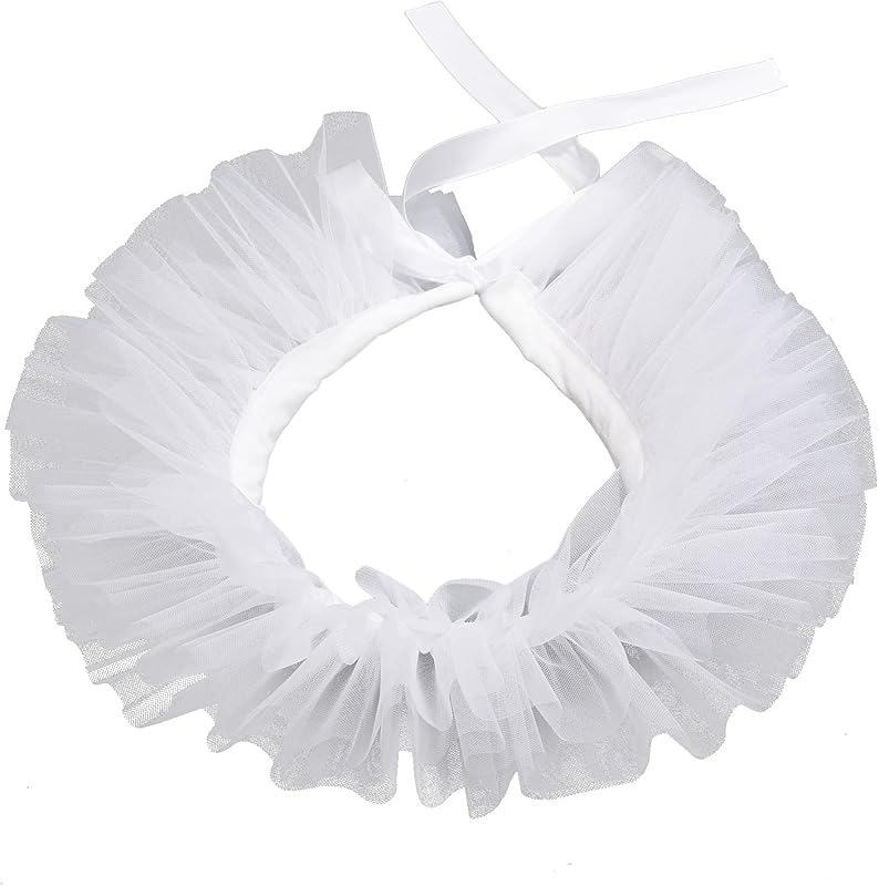 Vintage Renaissance Ruffled Tulle Detachable Collar Theater Cosplay Costume Collar Unisex