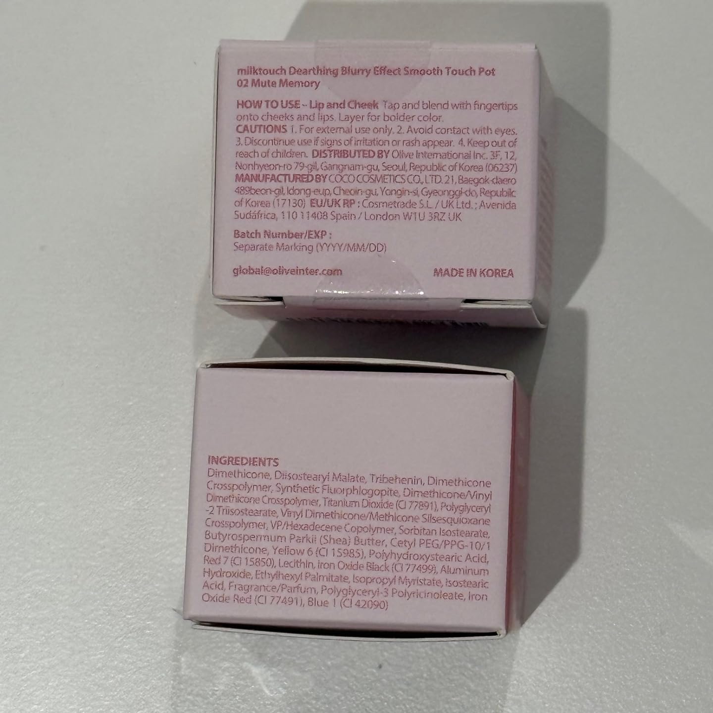 MILKTOUCH dearthing Blurry Effect Smooth Touch Pot - Lip and Blush, Soft Airy Matte Finish, Vivrant Color (02 Mute Memory, 0.16 Fl Oz)