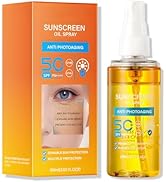 DAMUSI Sunscreen Oil Body Sunscreen Spray Spf 50 Glow Sunscreen Mist Hydration Lightweight Spf Body Oil,Broad Spectrum UVB/UVA Protection