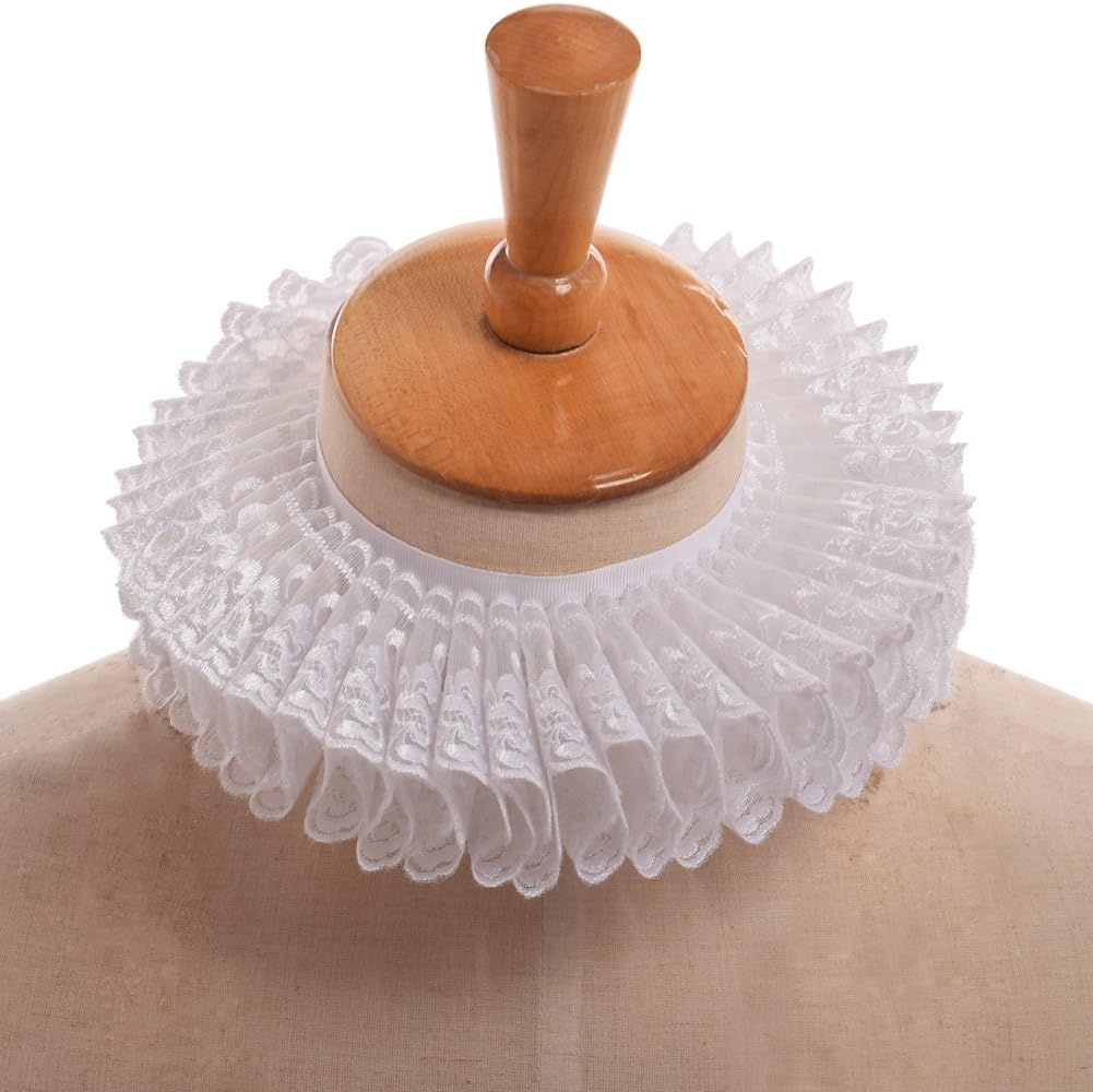 GRACEART Renaissance Elizabethan Ruff Collar Neck Ruffle