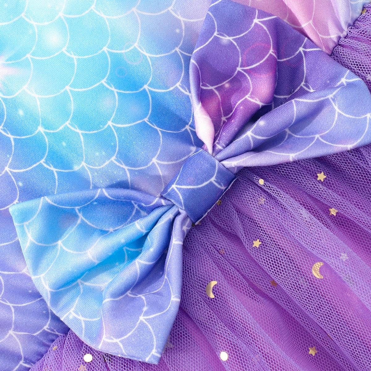 Little Girls Tulle Tutu Dress - Toddler Kids Flutter Sleeve Princess Sundress Casual Summer Outfit Clothes for 2-7Y