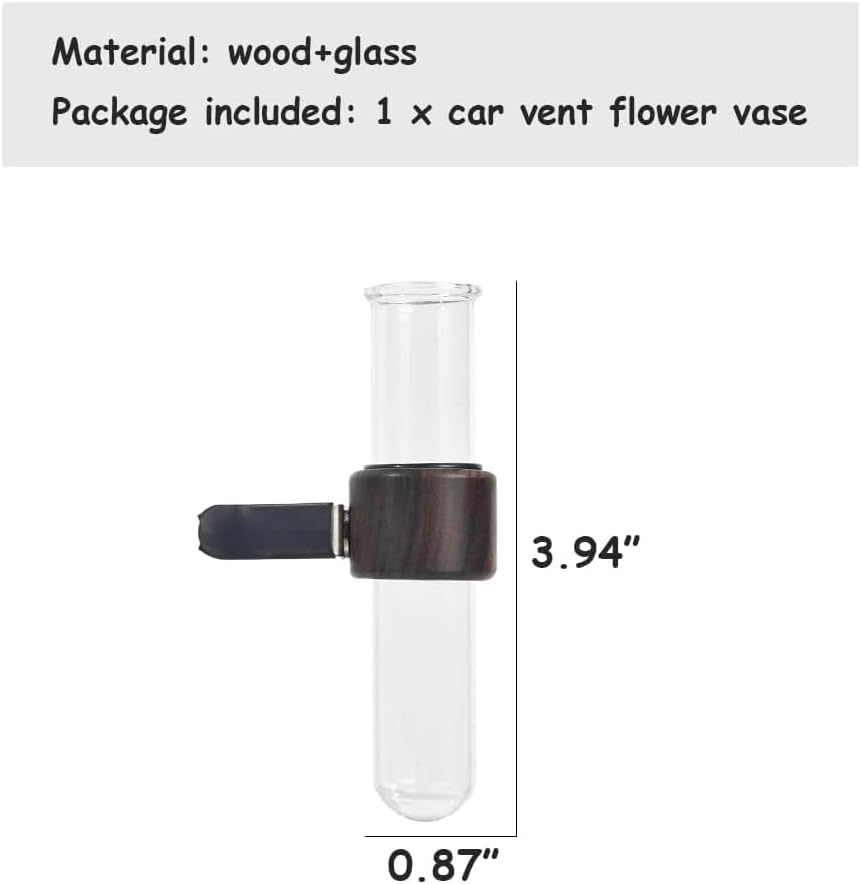 Removable Car Vent Flower Vase with Metal Clamp Car Air Outlet Vase Car Vent Flower Holder Car Vent Flower Pot Decorative Flowers for Car Interior
