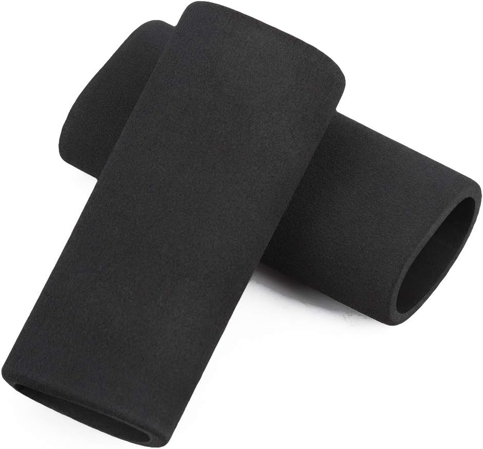 Motorcycle Handle Cover, 2pcs Motorcycle Non-Slip Anti Vibration Soft Foam Handlebar Grip Cover, Black