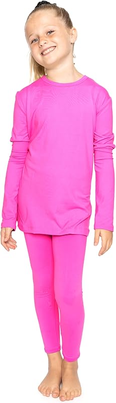 STRETCH IS COMFORT Oh So Soft Youth Girls Long Sleeve Crew and Leggings Set, Includes Top and Bottom