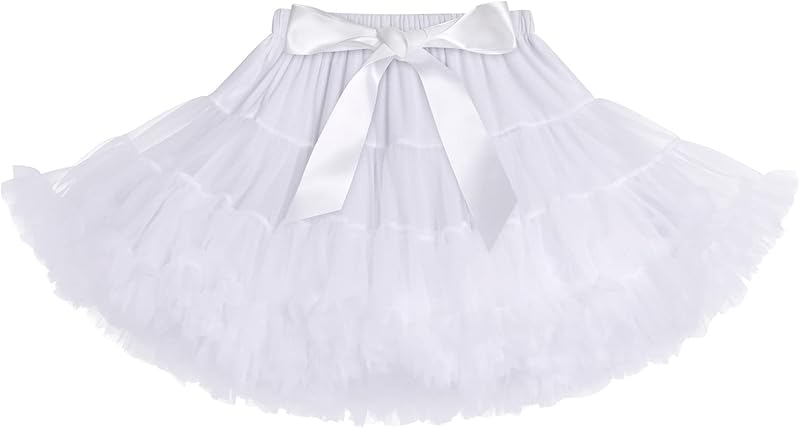 Petticoat Skirt for Girls Tutu Skirt Princess Fluffy Soft Tulle Ballet Birthday Party Pettiskirt Half Slips Dance Underskirt