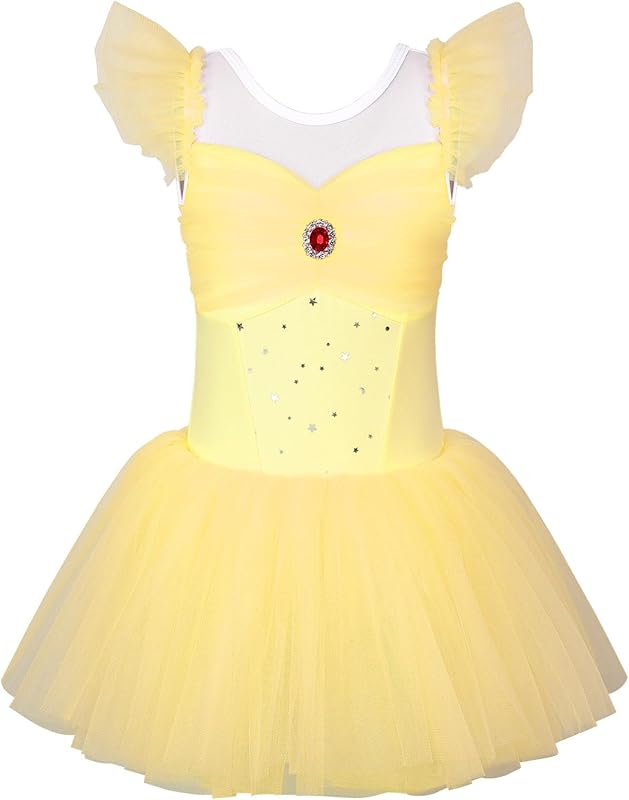 ZNYUNE Girls Kids Ballet Dress Princess Sparkly Ballet Leotards Tutu Girls Dancewear Costume