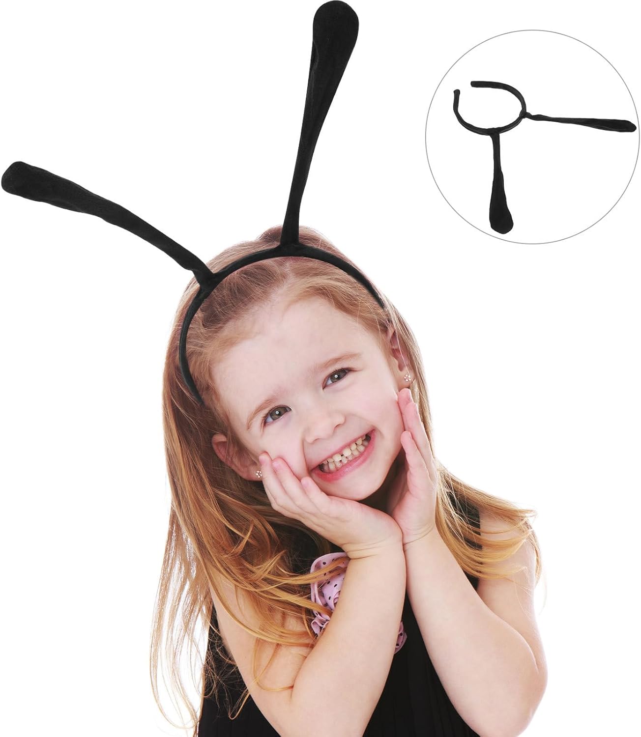 ABOOFAN Tentacle Headband Ant Antenna Headband Cartoon Animal Tentacle Hair Bands Hair Hoops Cosplay Party Makeup Headband (Black)