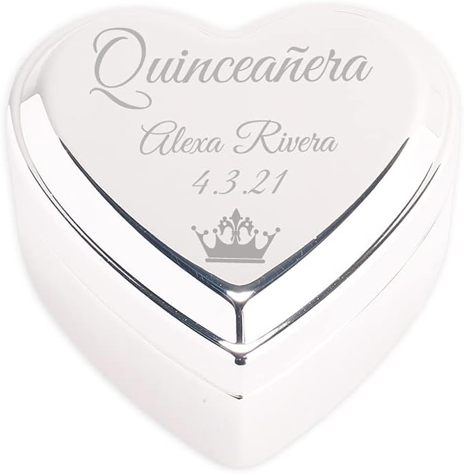 Cherished Moments Silver Toned Heart Shaped Jewelry Keepsake Box for Jewelry, Trinkets or Special Treasures