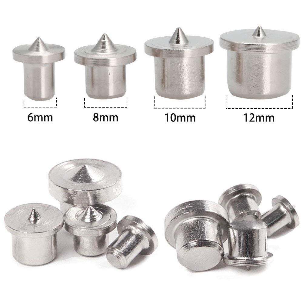 16 Pcs Wood Dowel Tenon Centers Dowel Pin Center Point Woodworking Alignment Tool 6/8/10/12mm, Set of 4 - TrendyLookz