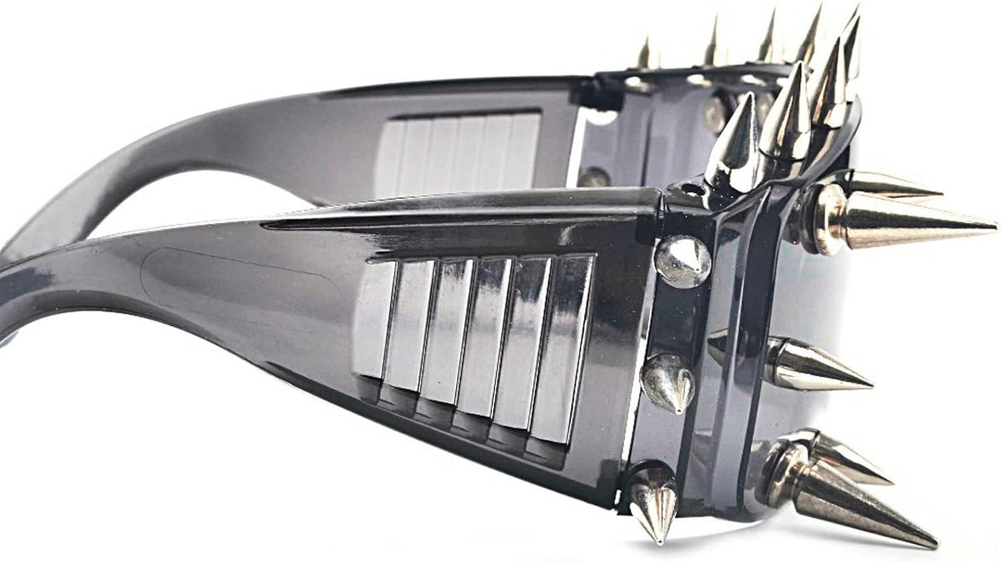 mincl/Punk Rocker Large Shield Spike Fashion Novelty Club Sunglasses