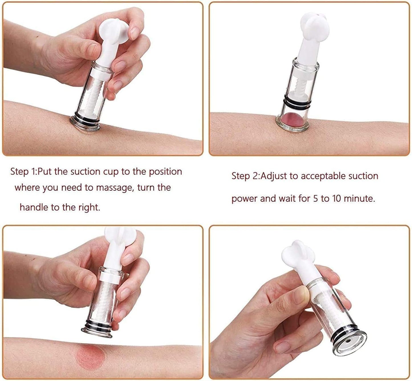 Body Vacuum Suction Cup Breastfeeding Mother and Women for Nipp.le Flat Shy and Inverted Nippl.ES Cups (4 Cup)