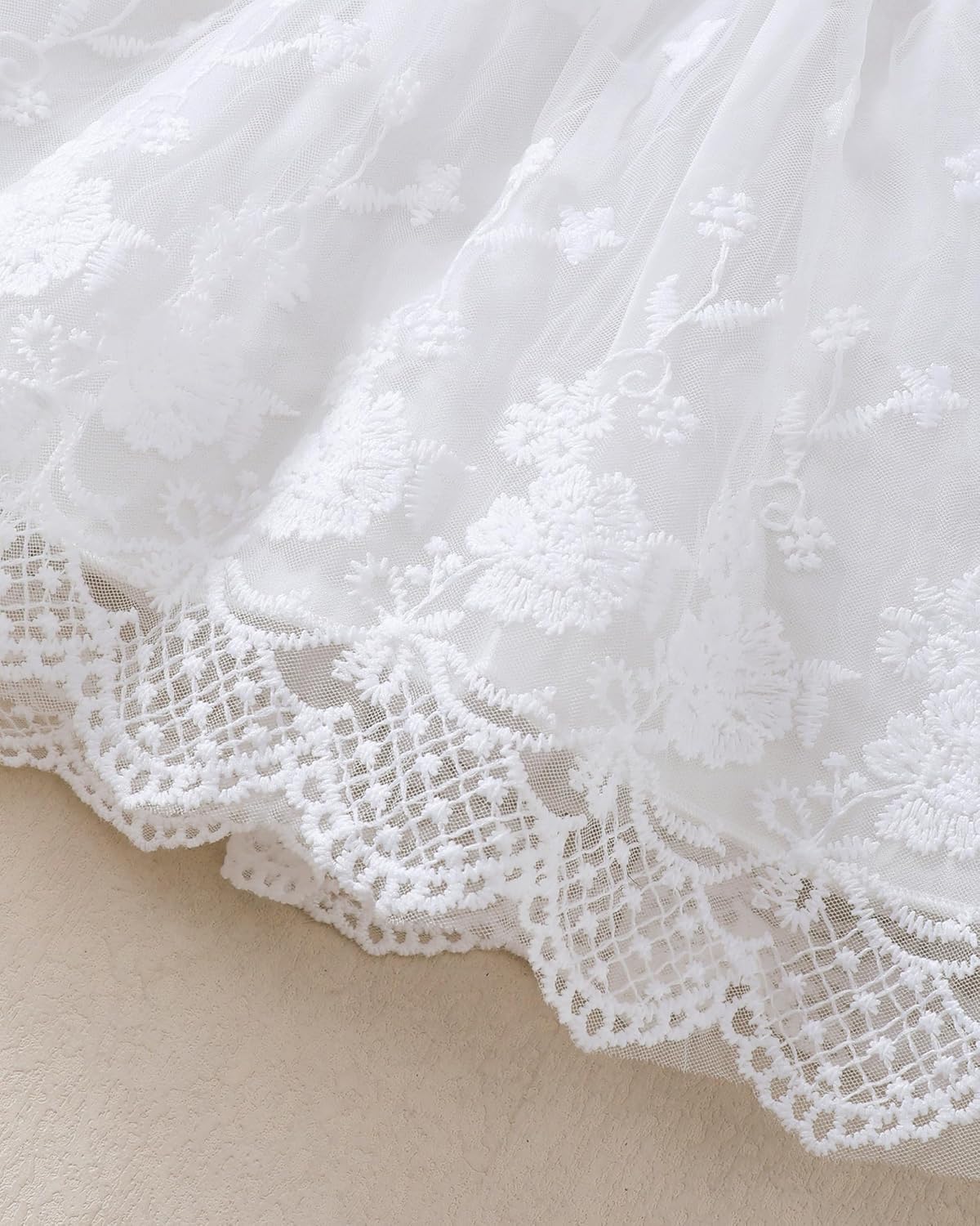 Renotemy Baby Girl Flower Dress Summer, Tutu Tulle Boho Princess Wedding Birthday Party Dresses for Infant Girls 0-18 Months