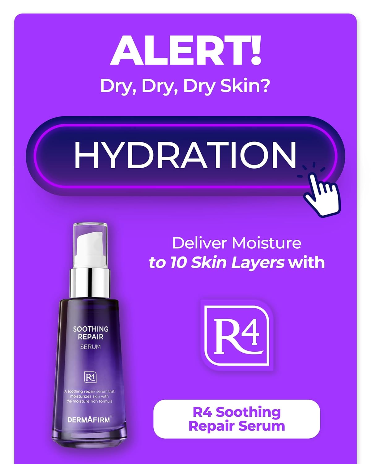 DERMAFIRM Soothing Repair Hydrating Face Serum R4 | Dark Spot Serum Skin Glow Korean Face Oil with Eucalyptus, Peptide & Collagen | Gentle for All Skin Types No Animal Trials No Paraben 1.69 fl oz