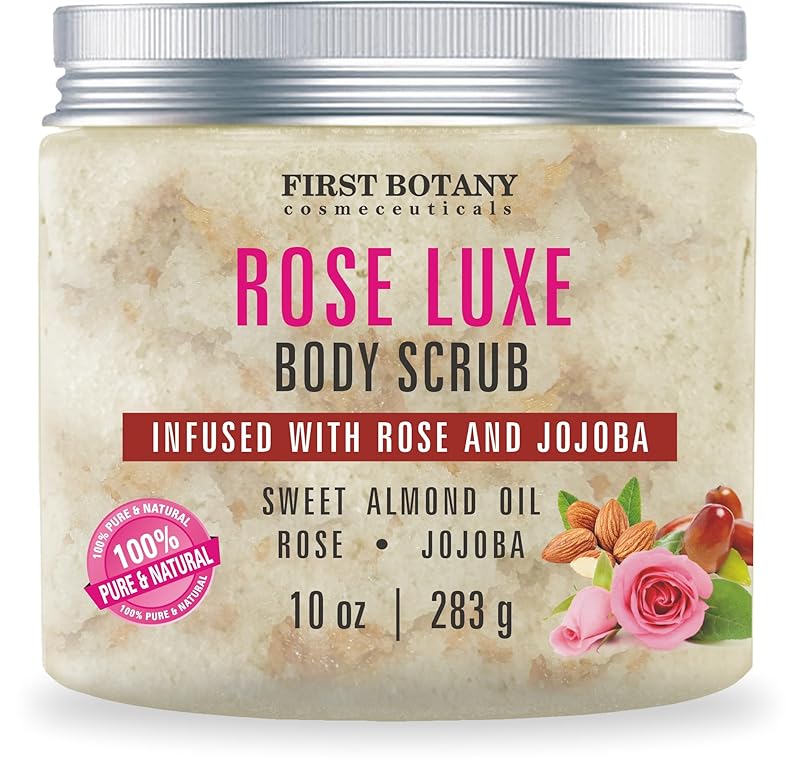 First Botany Cosmeceuticals, 100% Natural Arabica Coffee Scrub with Organic Coffee Coconut & Shea Butter Acne Anti Cellulite & Stretch Mark treatment Spider Vein Therapy, Varicose Veins Eczema, 10 oz