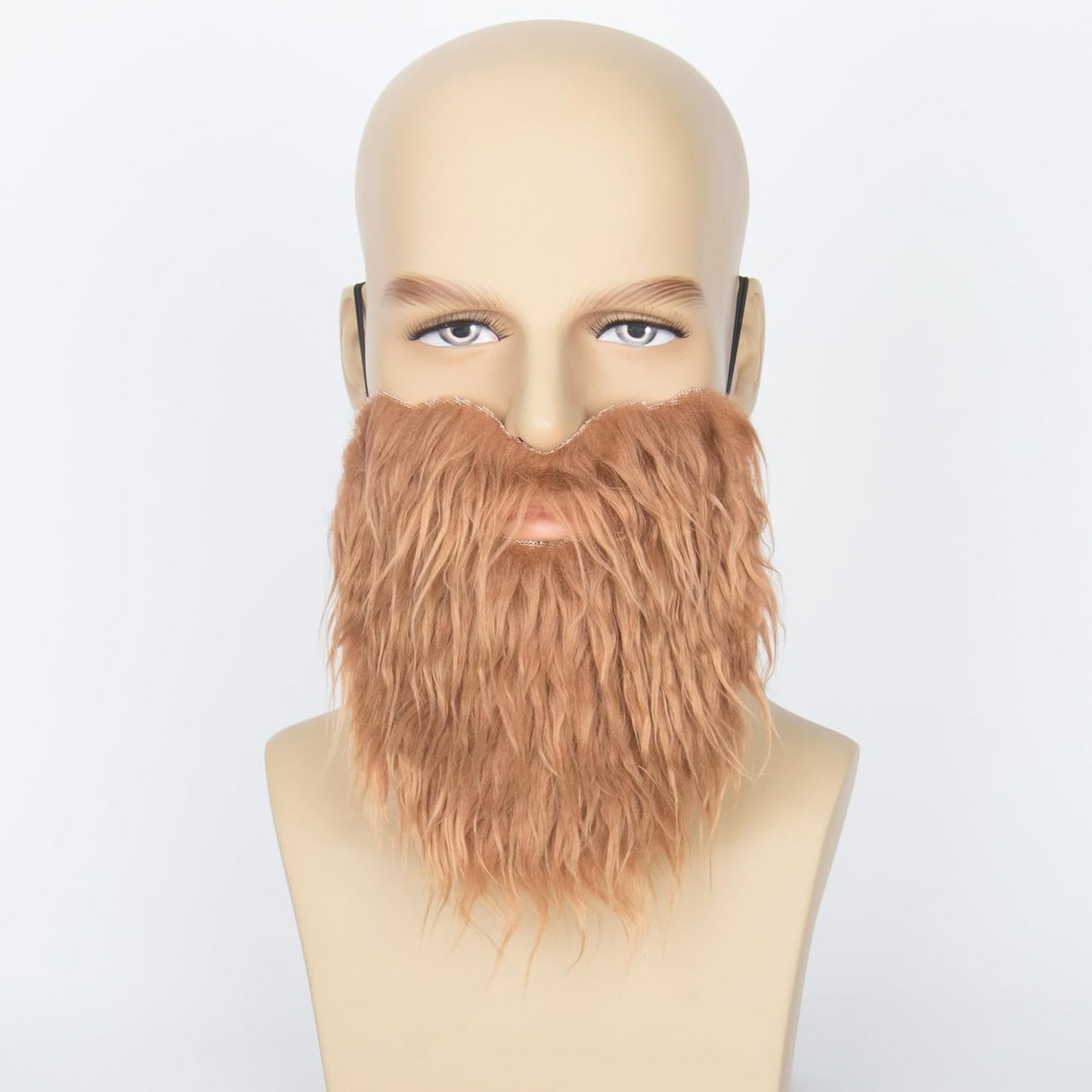 Fake Mustache for Men Fake Beard with Elastic Band for Adult Costume Facial Hair for Cosplay Party