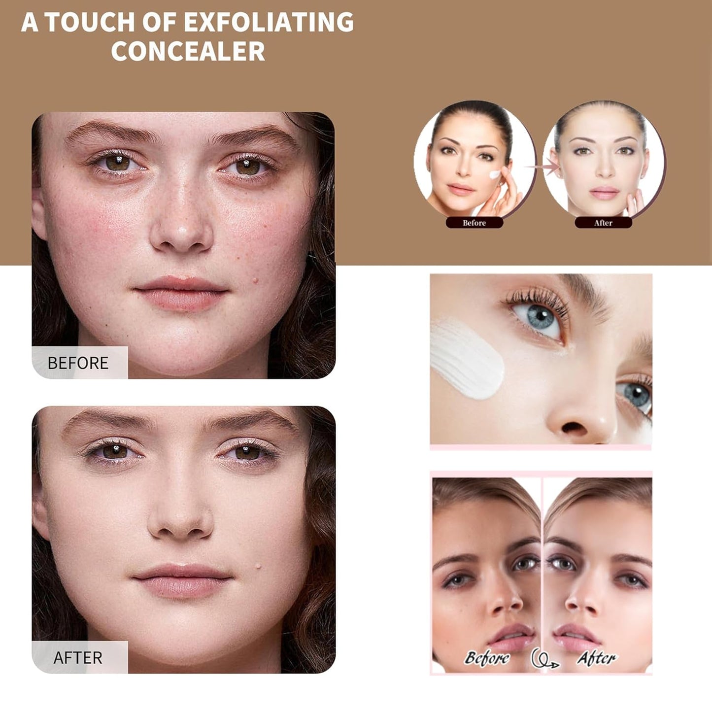 Biological Match 4-in-1 Foundation - Light/Medium Spectrum, Mature Skin Color Changed, Protect from Sun SPF 50+ Concealers Waterproof (Light, 1 Ounce)