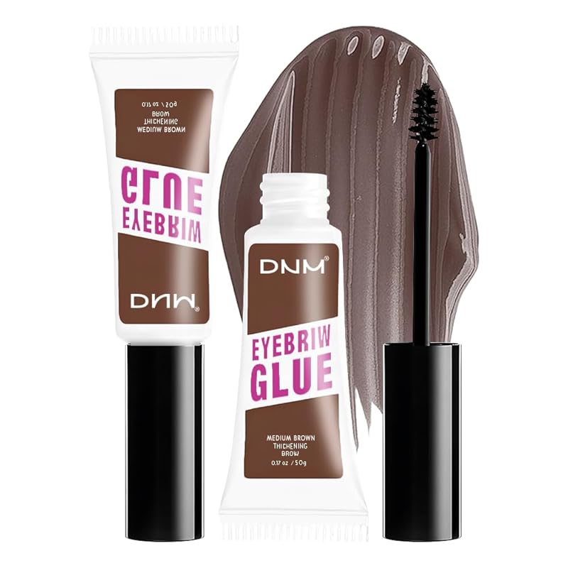 Tinted Thickening Eyebrow Mascara with Two Eyebrow Brushes,Brow Fast Sculpt,Waterproof,Transfer-proof,Eyebrow Tinting Kit- Cruelty Free - Light Medium Brown (1 Pack) (1Pc 01#Brown)