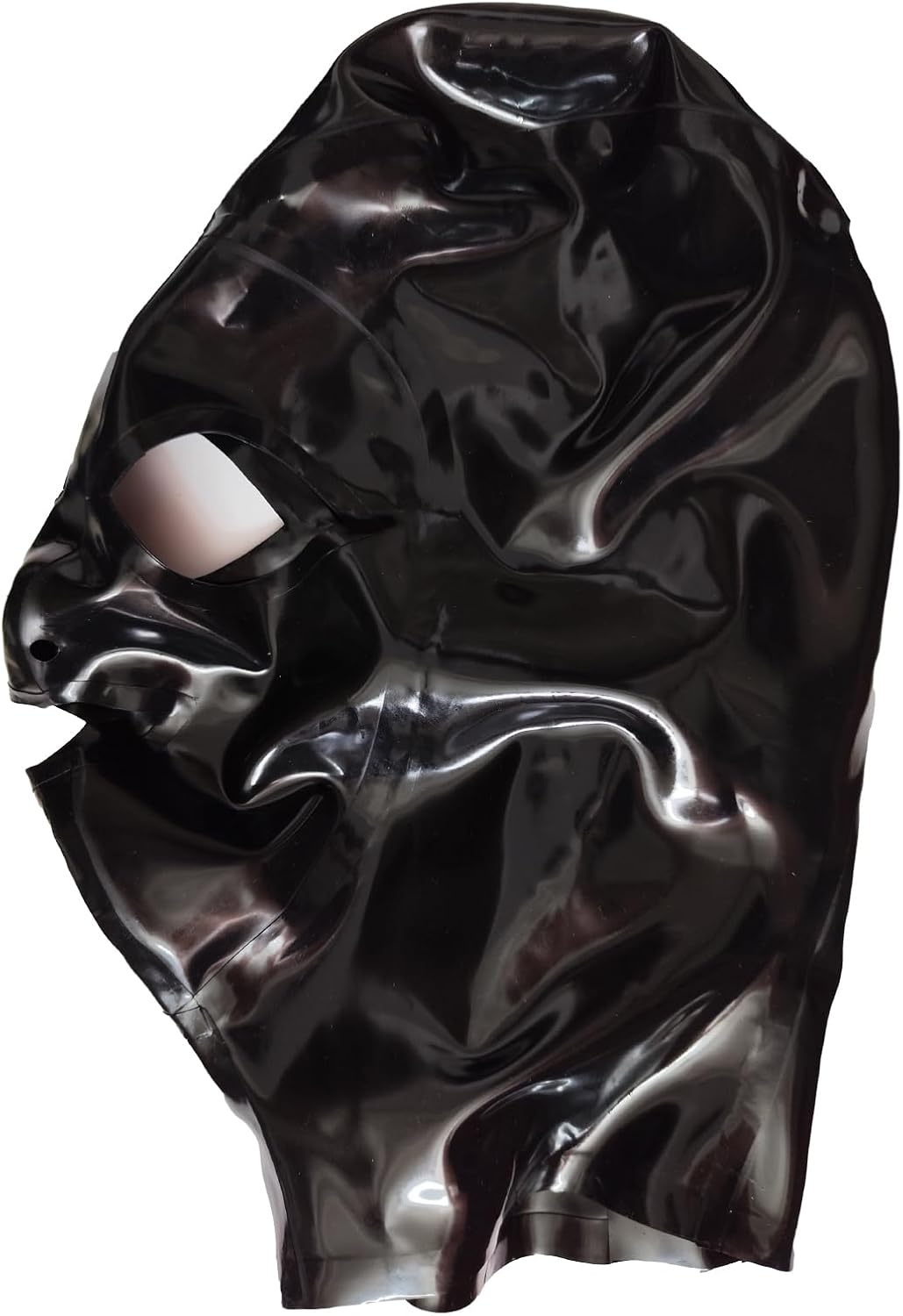 Black Latex Hood Mask Full Face Mask Riding Mask Hood Party Latex Mask