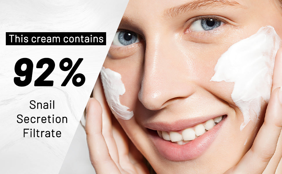 Snail Mucin 92% Moisturizer Daily Face Moisturizer,Hydrating Repair Face Gel Cream, Baba de Caracol Original, Advanced Snail 92 All In One Cream