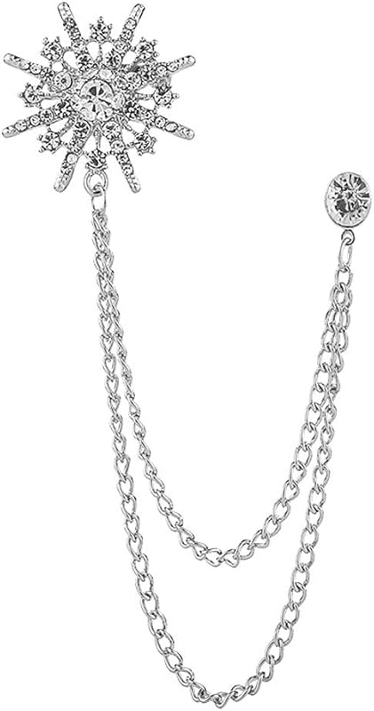 Brooches Pin for Men Shirts Collar Chain Brooch Pin Lapel Stick