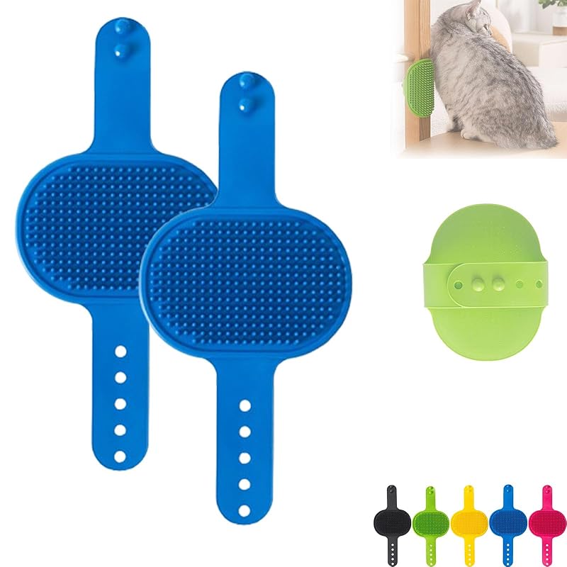 Silicone Grooming Strap Pad for Cats,Meowvo Cat Scratcher, Meowvo Silicone Grooming Scratch Pad, Cats Combs Cat Massager for Climbing Frames Table Legs