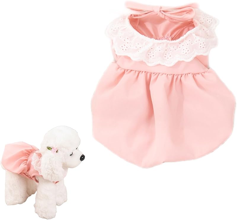 DICOCO Dog Clothing Cat Costume ペットワンピース Sleevelessふんわりドレス For summer use coolしい ポリエステルSoftらかMaterial Scalabilityあり Small Dog Medium-sized dog for Cats おPrincess style popularity Cuteい ペットファッション イエロー L