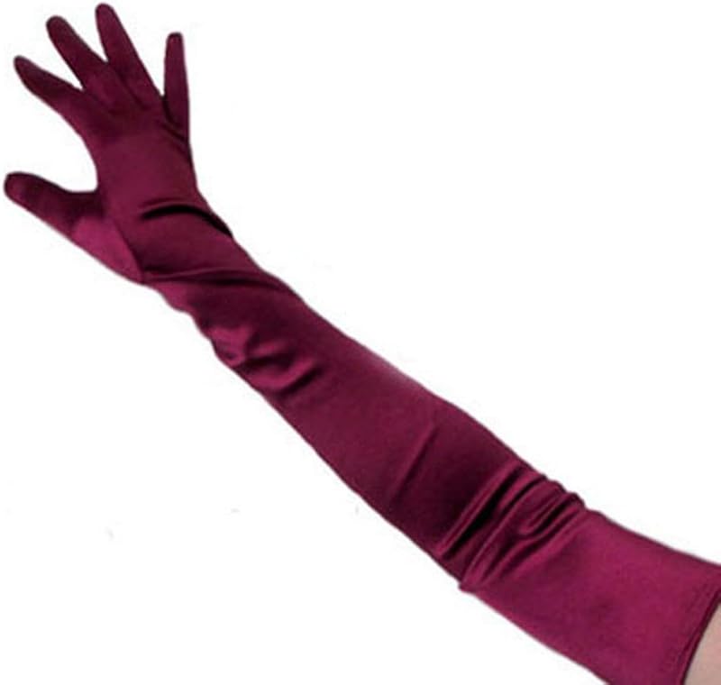 23" Extra Long Super Stretch Over the Elbow Party Bridal Dance Sexy Satin Gloves A-Grade Quality 16BL 58cm