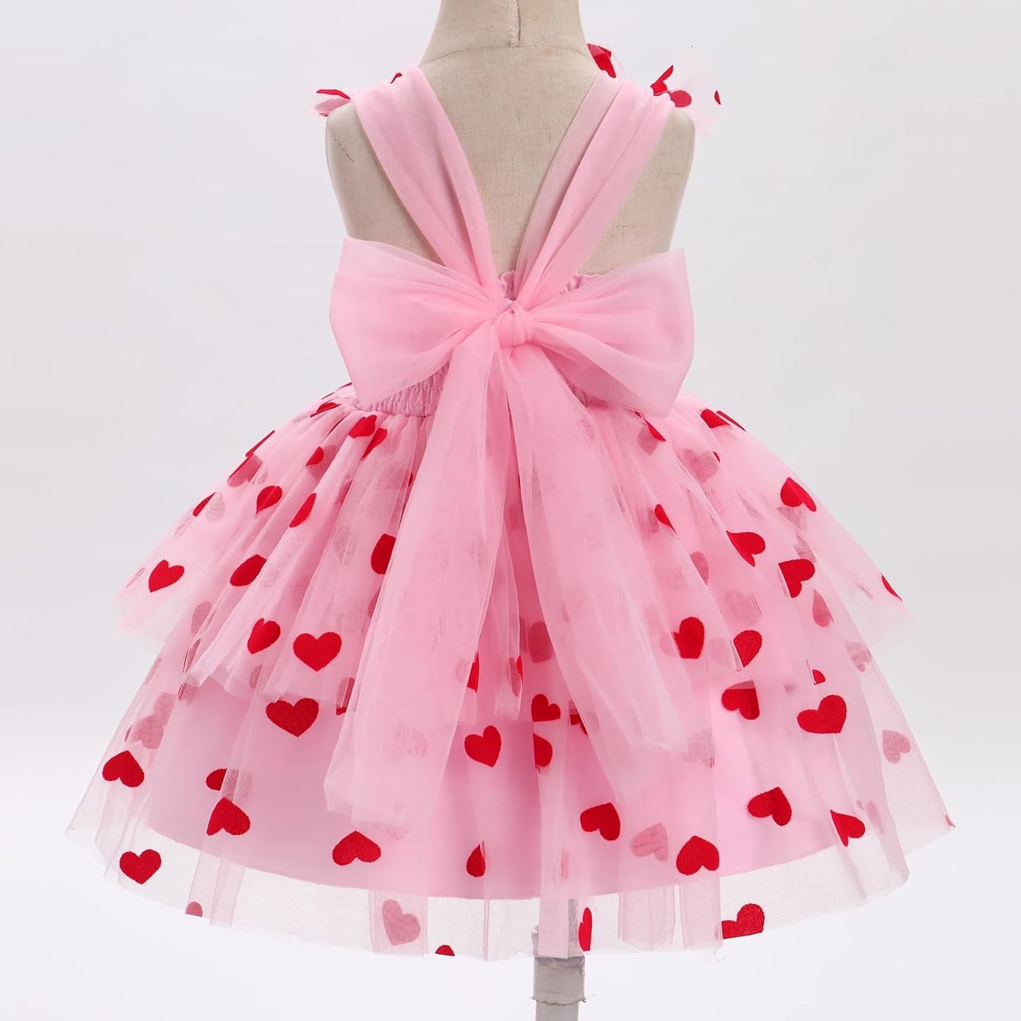 IMEKIS Toddler Girls Butterfly Birthday Dress Rainbow Tulle Formal Wedding Party Ruffle Tutu Dresses Photo Shoot