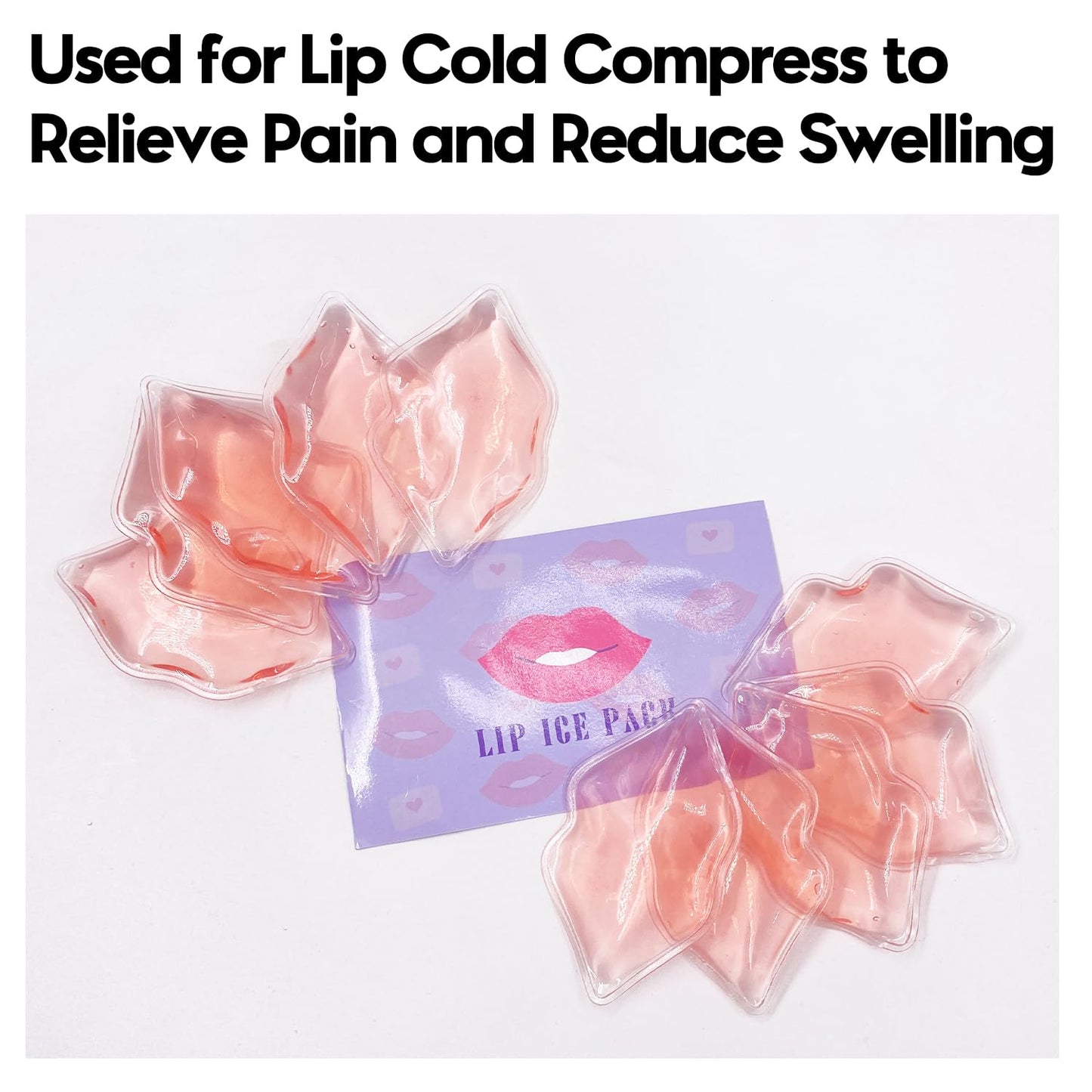Lip Ice Pack for Cosmetic (10 PCS),Ice Pack After lip ice treatment, reusable ice pack lip shape ice pack to relieve pain and relax lips, anti-aging lip care ice pack to reduce lip swelling