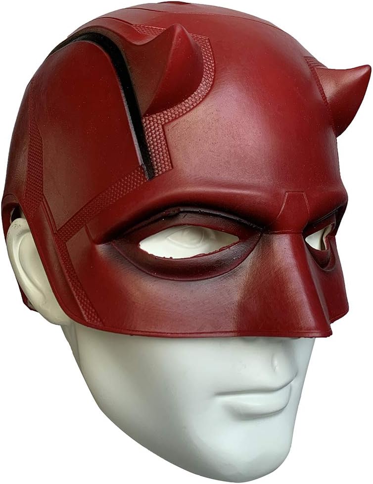 DD Matt Mask Helmet Latex Cosplay Masquerade Party Halloween Costume Props Red