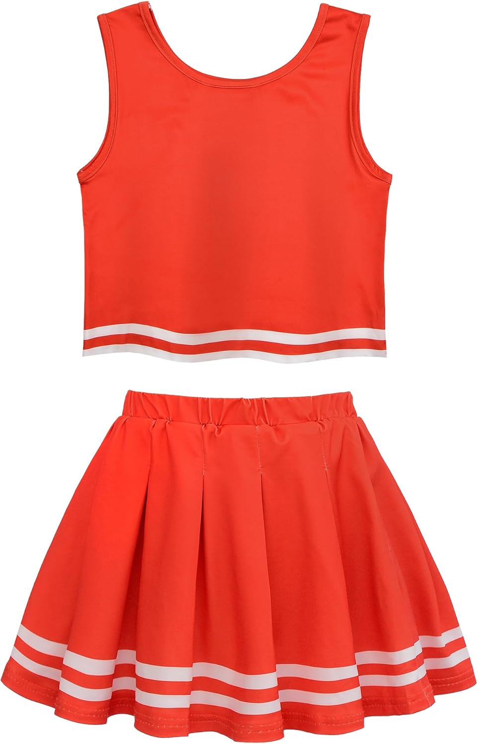 JerrisApparel Cheerleader Costume for Girls Cheer Uniform Dress Up Outfit With Pompoms