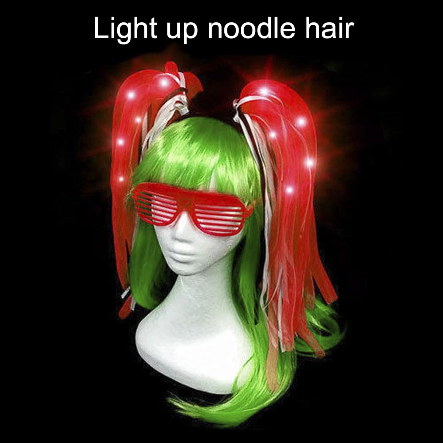 Light Up Headbands for Women Girls Noodle Hair Accessories Hair Hoops Luminous Glow Headpieces Braids Hose Flash Headband