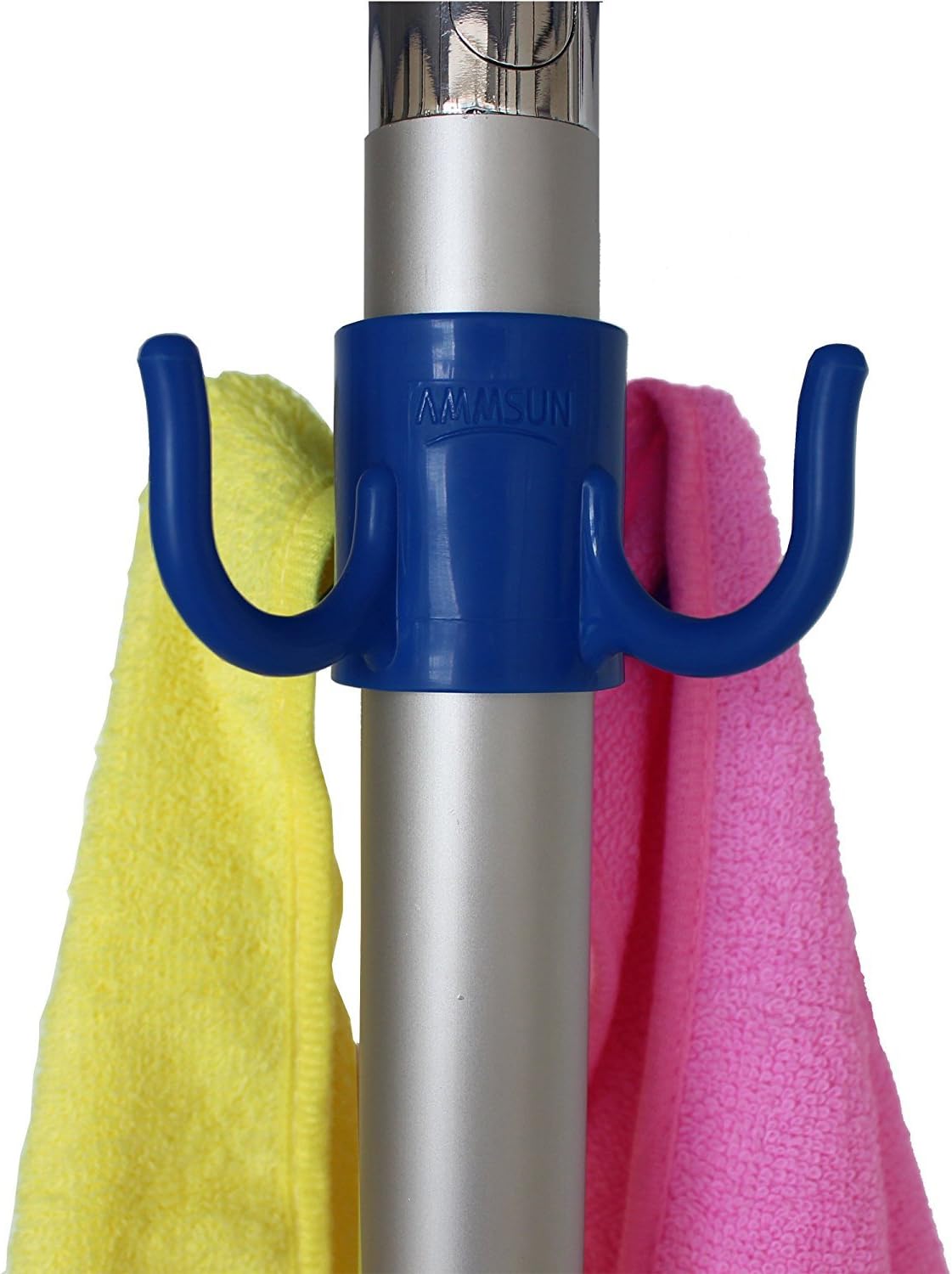 AMMSUN Beach Umbrella Hanging Hook,4-prongs Plastic Umbrella Hook Hanging for Towels /Hats/Clothes/Camera/Sunglasses/ Bags,Fit for Beach,Camping Trips Blue