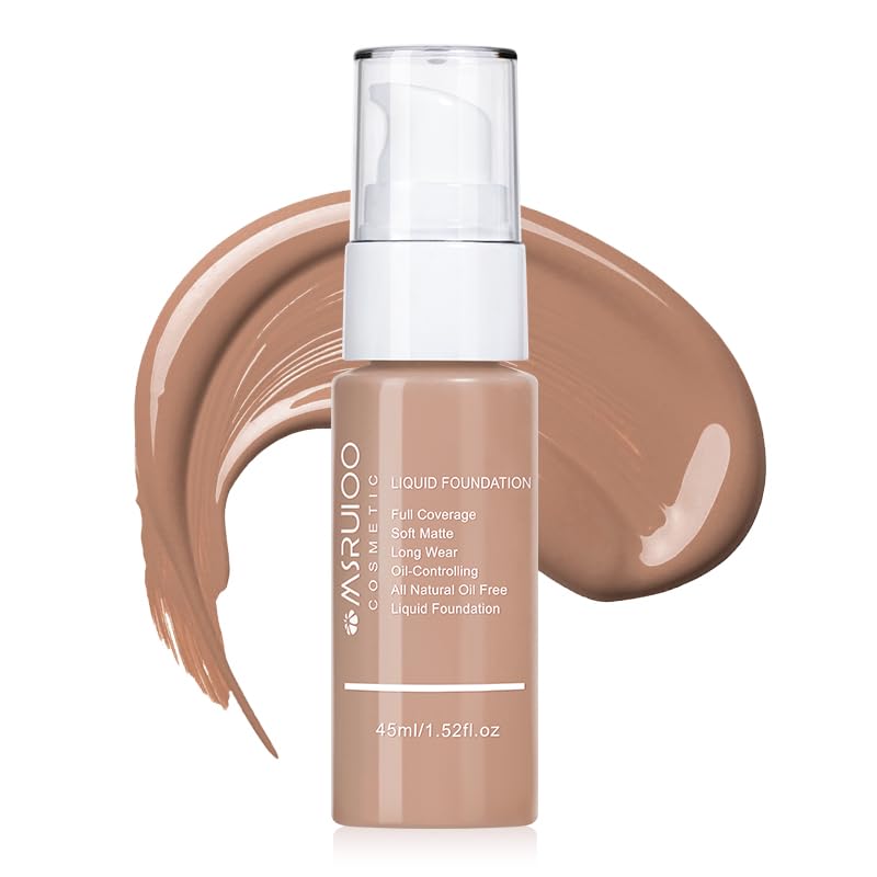 Liquid Foundation, Matte Finish, Weightless Full Coverage, Oil-Free, Non-Comedogenic, 1.52 fl oz (M006, 1pc)