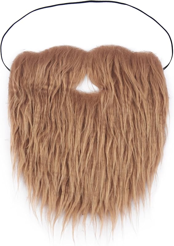 Fake Mustache for Men Fake Beard with Elastic Band for Adult Costume Facial Hair for Cosplay Party