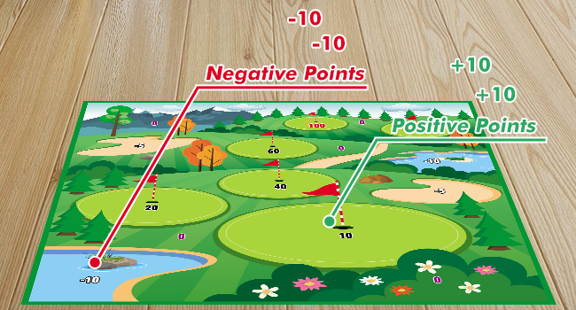 VATOS Golf Chipping Game Mat with Club, Golf Practice Mats Golf Training Mat Indoor Outdoor for Kids Adults Family, Golf Hitting Mat with 20 Balls, Play Equipment Stick Chip Golf Set Backyard Game