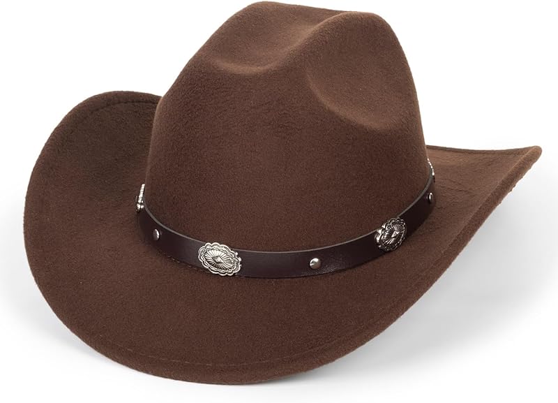 Glitter Silver Black Cowboy Hats for Women - Western Sparkly Rhinestone Cowgirl Hat for Ladies Size M-L