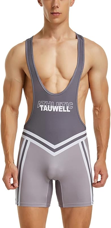 Men's Wrestling Singlets Athletic Supporters Slim Fit Sport Bodysuit Sleeveless Active Wrestling Leotard Jumpsuits