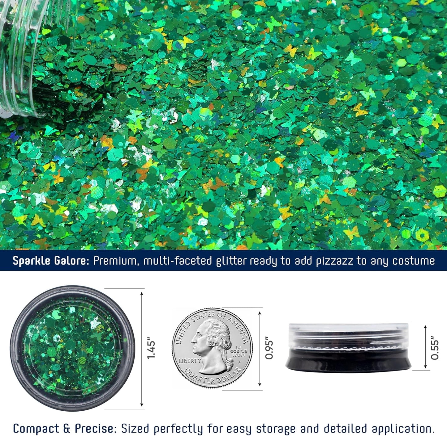 Funcredible Green Martian Sparkly Antenna Headband - Space Accessories