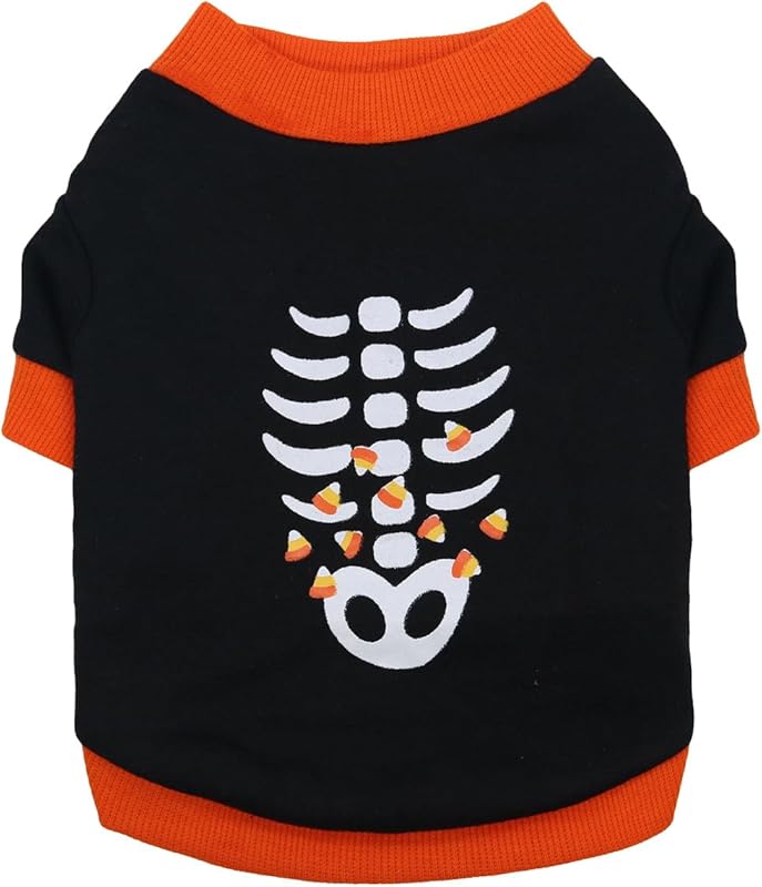 Dog Clothes Small Dog Fleece Shirts Pumpkin Head Smiley Winter Coat for Dogs Halloween Party Pet Costume 03-Orange Medium