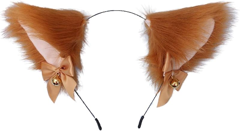 Faylay Cosplay Girl Plush Furry Cat Ears Headwear Accessory for Cam Girl Party