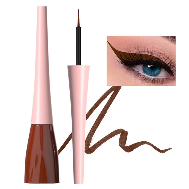 evpct 2Pcs White Black Liquid Eyeliner Set Waterproof White Eye Liners for Women Eyes Wing Eyeliner Stamps Shapes Colored Eyeliner delineador de ojos a prueba de agua contra el agua blanco para ojos